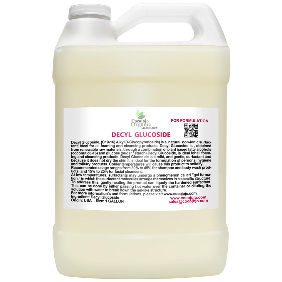Dr Joe Lab Cocojojo Decyl Glucoside bottle shown as a gentle DIY cleansers base.