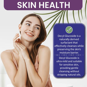Dr Joe Lab Decyl Glucoside foaming texture ideal for facial cleansers.
