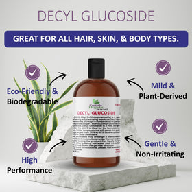 Dr Joe Lab Decyl Glucoside bubbles highlight rich foam for baths and soaps.