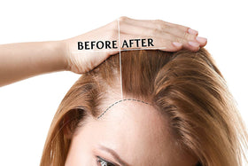 Dr Joe Lab Vitamin E Oil applied to hair for shine and softness