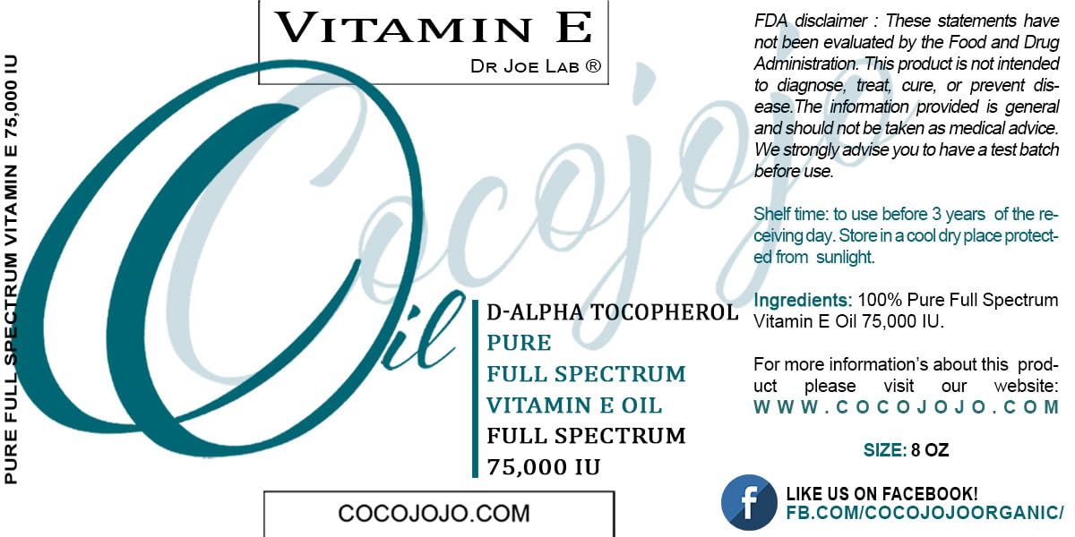 Dr Joe Lab Vitamin E Oil pour spout for easy application