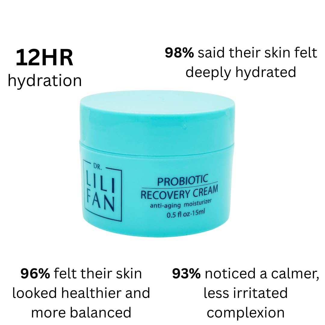Dr Lili Fan Probiotic Recovery Cream texture application image with smooth, fast-absorbing finish