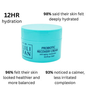 Dr Lili Fan Probiotic Recovery Cream texture application image with smooth, fast-absorbing finish