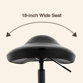 DR.LOMILOMI saddle stool with wide seat suitable for clinic, spa, or office use