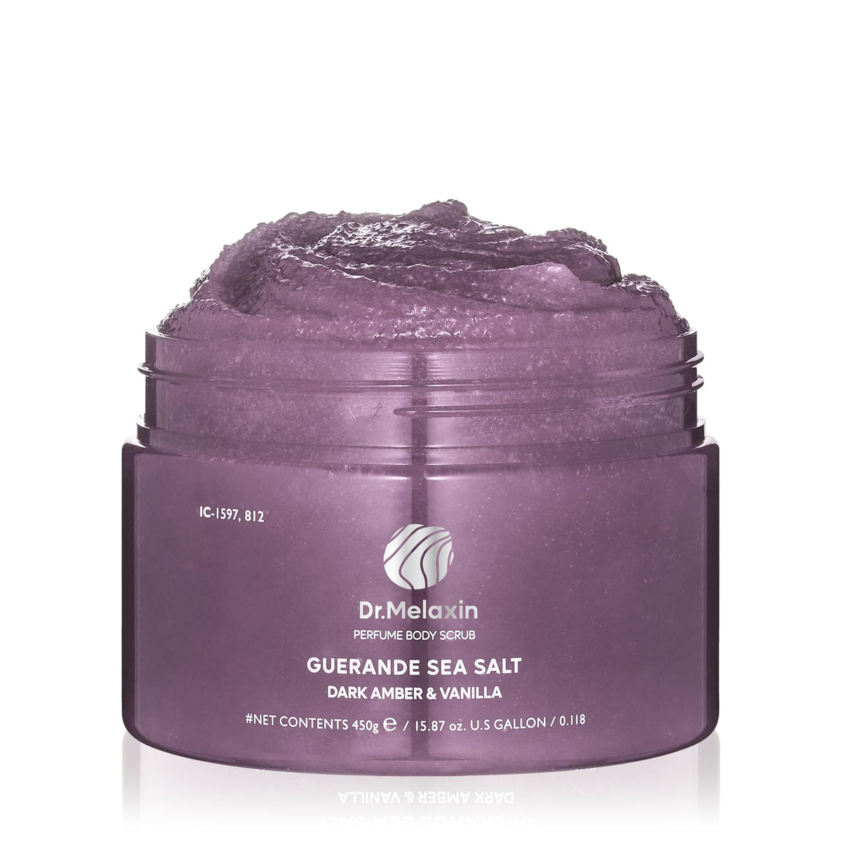 Dr.Melaxin Guerande Sea Salt Scrub packaging highlights premium minerals for radiant skin.