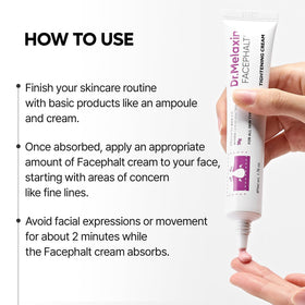 Soft-glow finish after applying Dr. Melaxin Phalt Tightening Cream