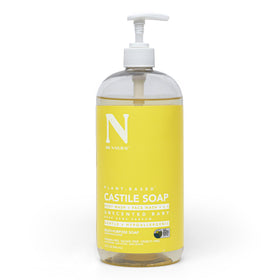 Dr. Natural Castile Liquid Soap bottle pour for easy multi-use dispensing