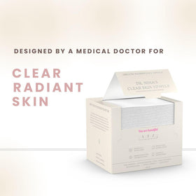Organic bamboo technology highlighted on towel for sustainable skincare.