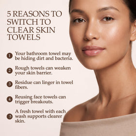 Soft bamboo fibers emphasize skin-friendly drying and barrier-friendly feel.