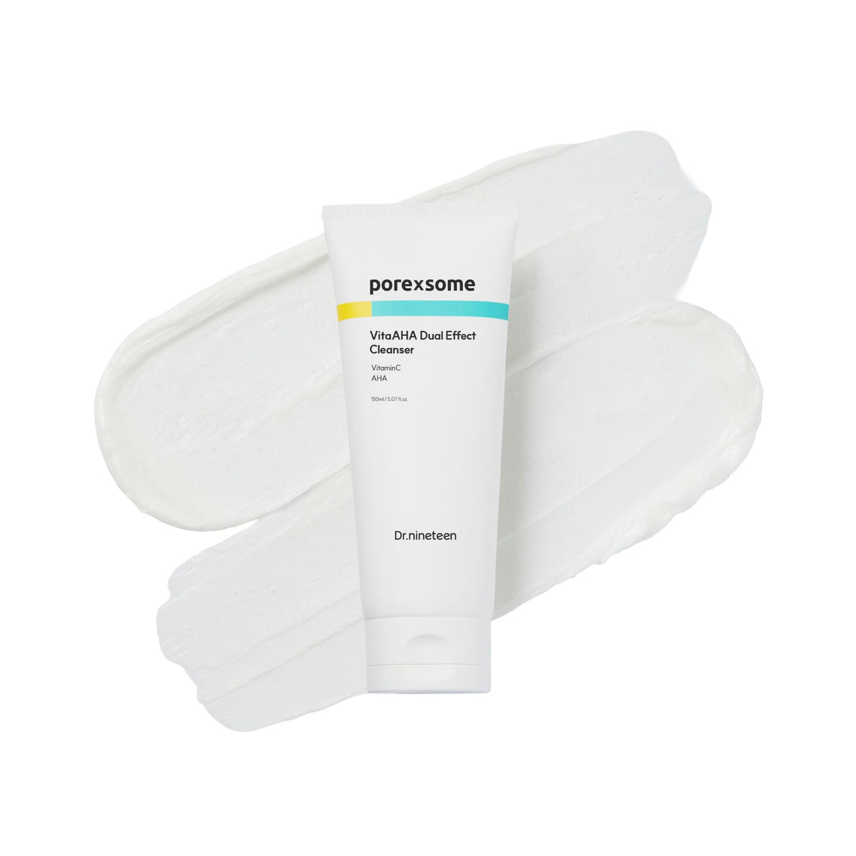 Dr.nineteen Porexsome VitaAHA cleanser bottle front for pore refinement and brighter skin