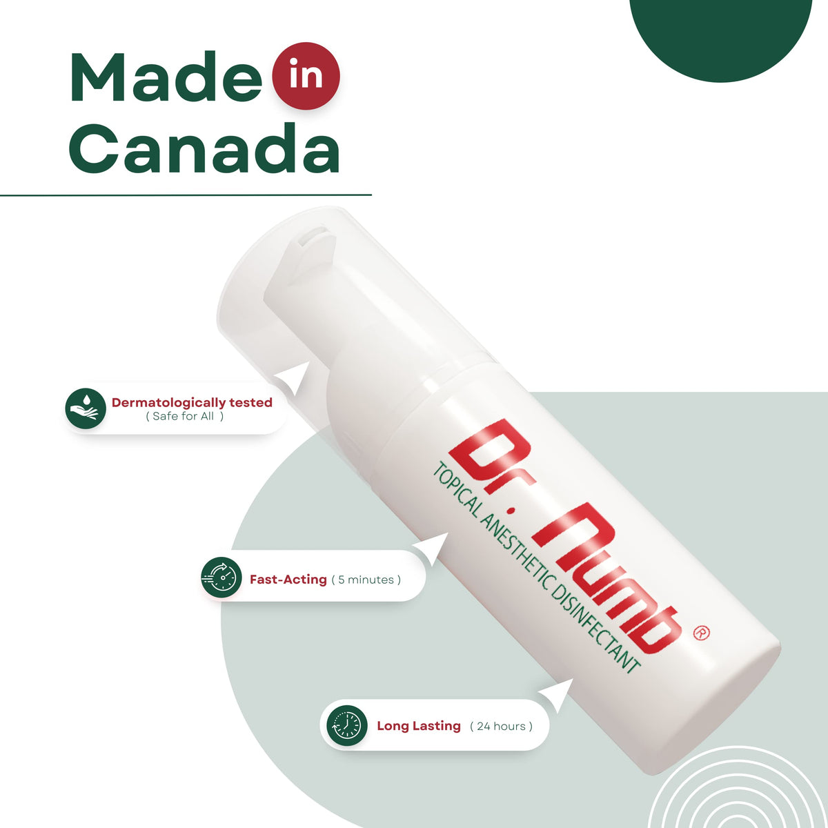 Foam cleanser pump provides easy, mess-free application.