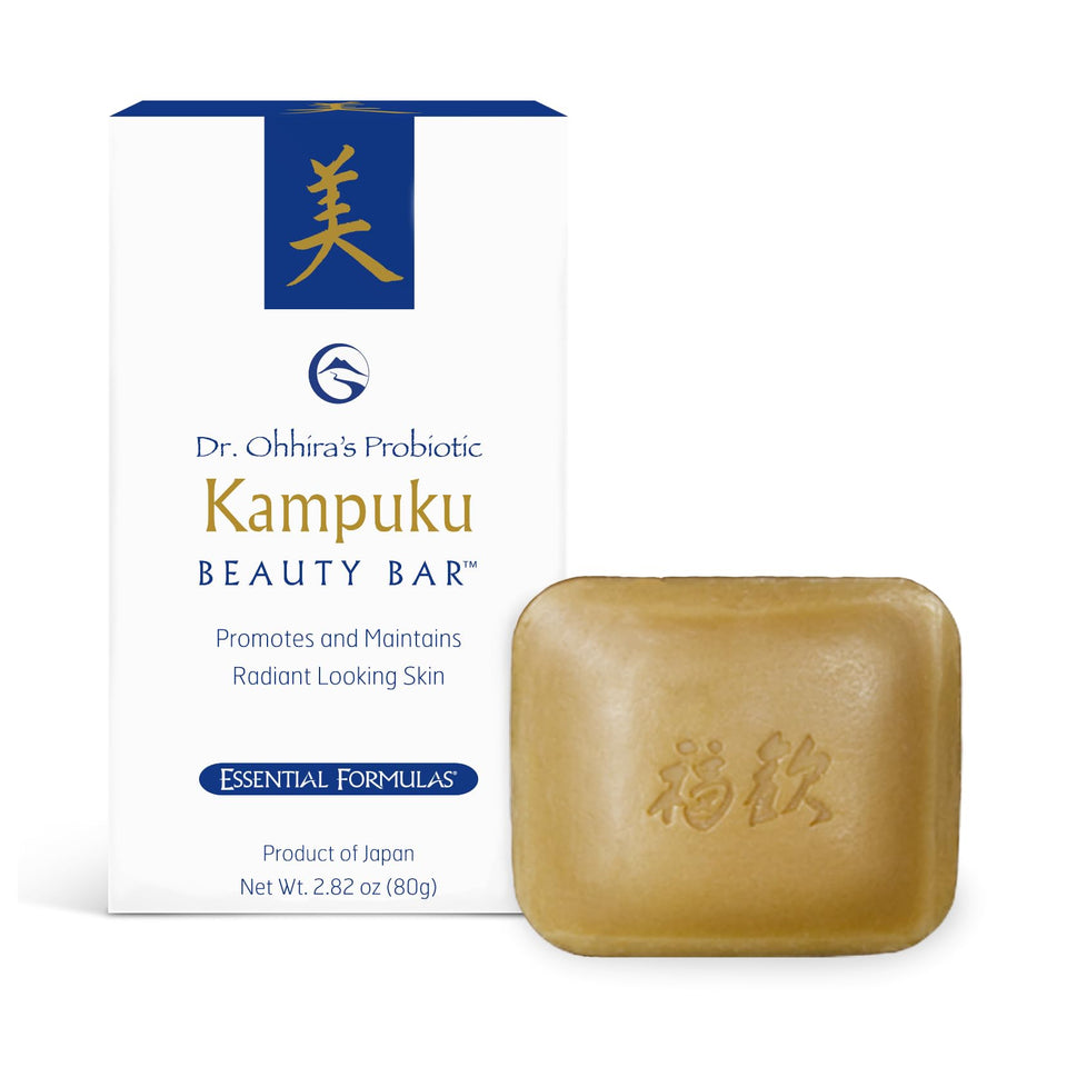 DR. OHHIRA'S Kampuku Beauty Bar two-pack, front view, gentle fragrance-free cleansing.