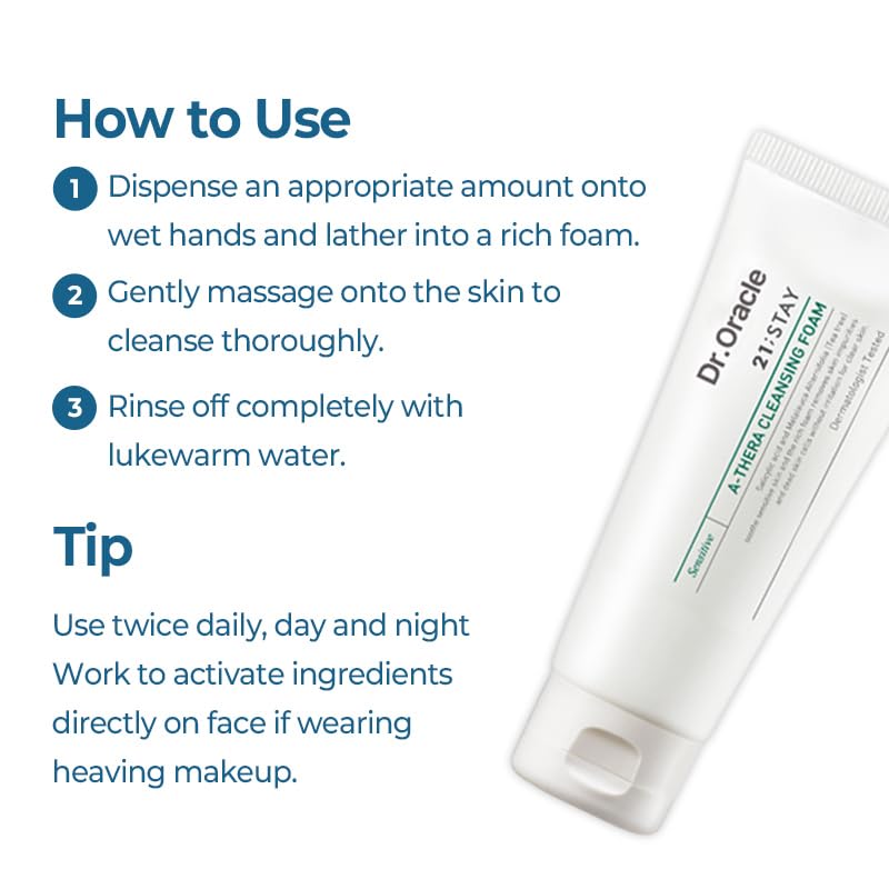 DR.ORACLE A-Thera Cleansing Foam tea tree bamboo extract for soothing skin balance
