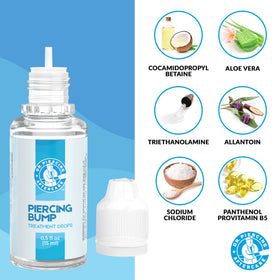 DR. PIERCING AFTERCARE fragrance-free cleanser is gentle for daily piercing care