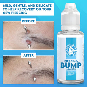 DR. PIERCING AFTERCARE precision dropper enables exact, mess-free application to bumps