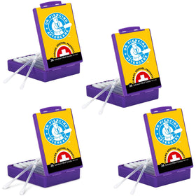 DR. PIERCING AFTERCARE swabs with liquid saline bottle for quick, clean ear and nose piercing care.