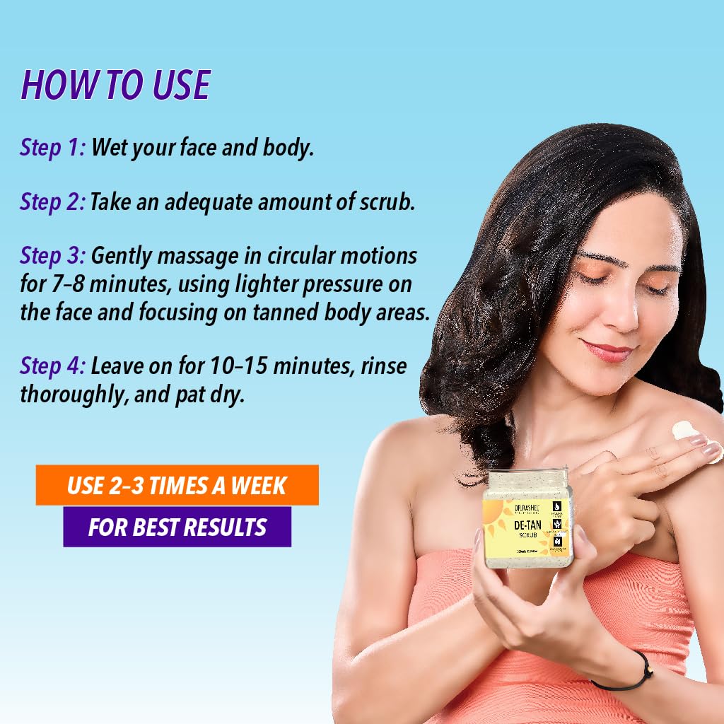 DR.RASHEL De-Tan Scrub in daily routine for oil control