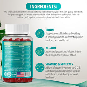 Dr. Robaina Gummies on shelf—encourages consistent use toward fuller hair over time