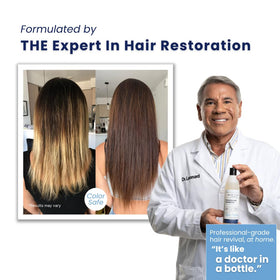 Dr. Robert Leonard approved packaging reflects expert guidance for hair health.