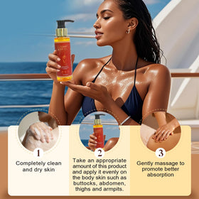 Dr.RZdfa quick-absorb texture applied to skin after use.