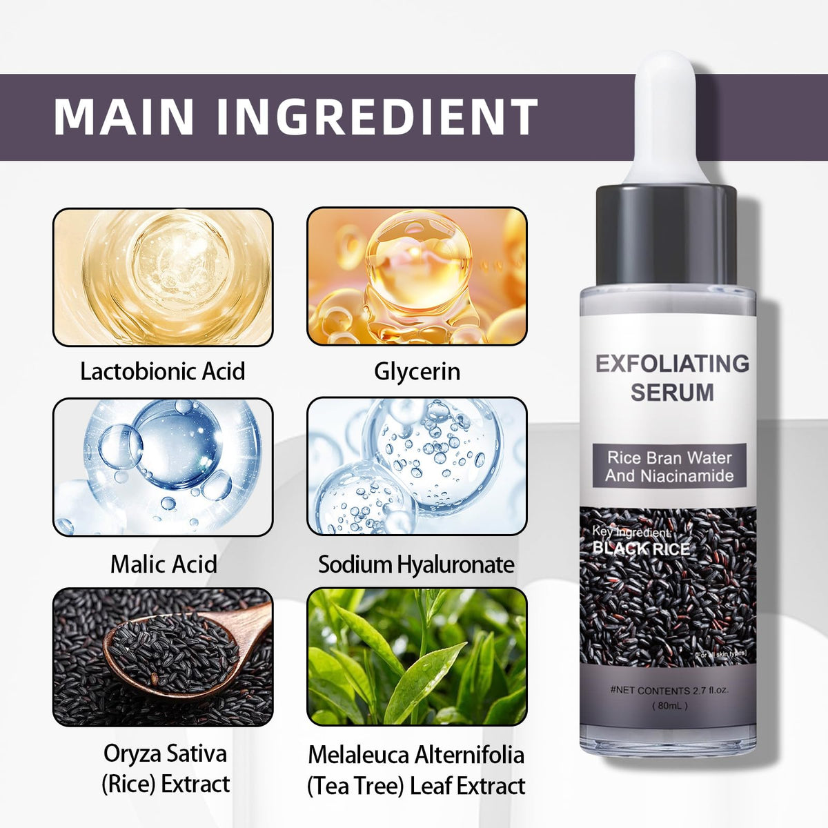 DR.Seya exfoliation sequence with rice enzyme, multi-layer peel action.