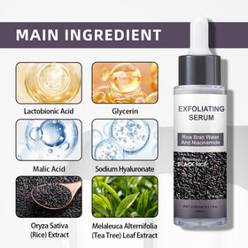 DR.Seya exfoliation sequence with rice enzyme, multi-layer peel action.