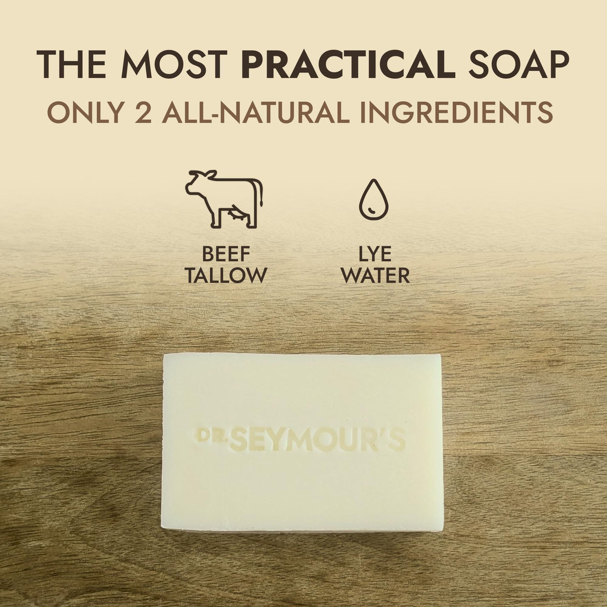 Close-up of Dr. Seymour's Pure Tallow Soap Bar lather, gentle cleansing