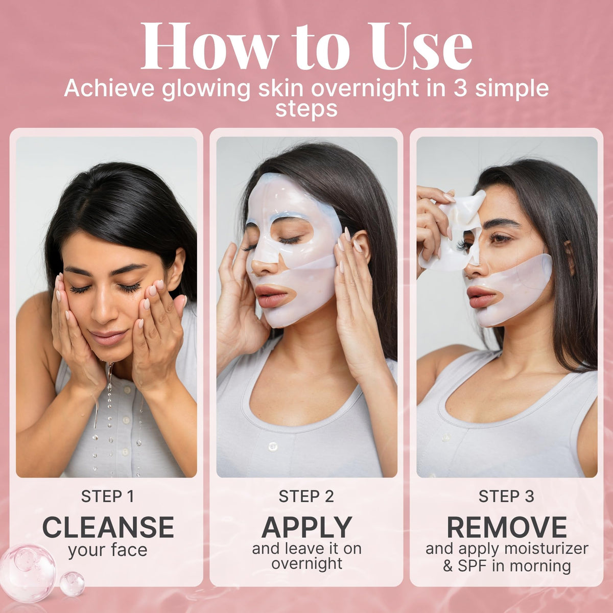 Wearing the Dr. Sheen mask overnight with no rinse required