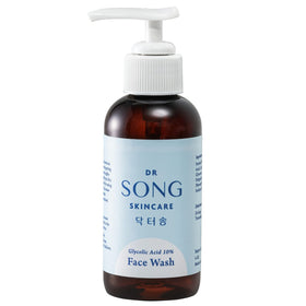 Dr Song Glycolic Face Wash bottle for gentle exfoliation and clearer pores.