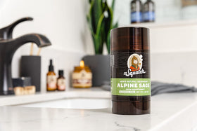 Dr. Squatch Alpine Sage label close-up with bold branding