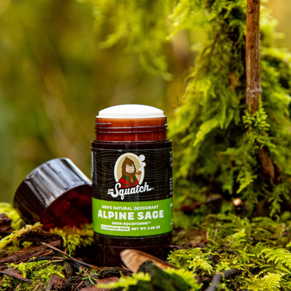 Dr. Squatch Alpine Sage packaging highlighting sustainable design