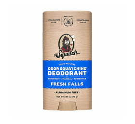 Dr. Squatch deodorant glide application close-up highlighting smooth texture.
