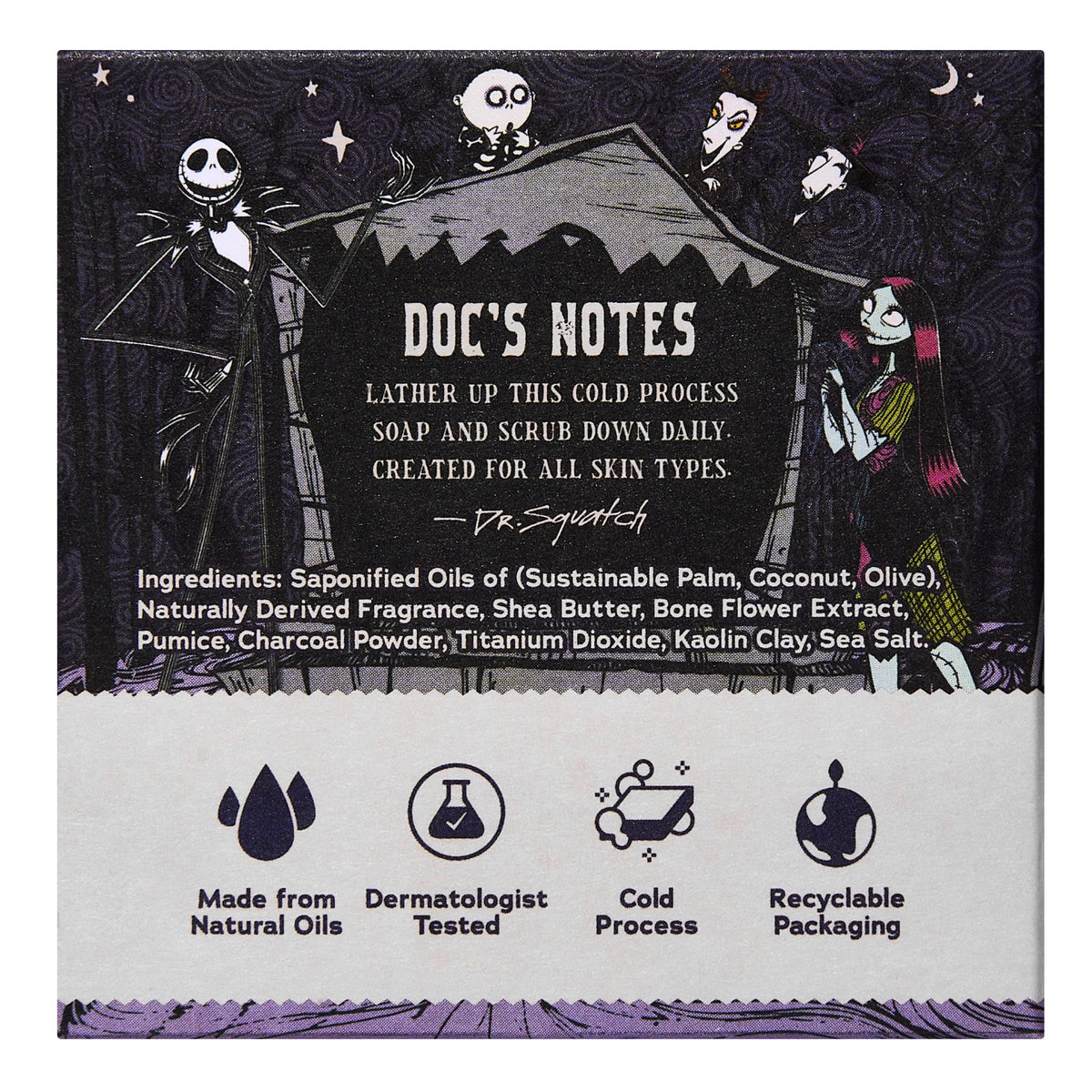Holiday-themed Dr. Squatch packaging with spooky-season artwork.