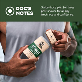 Dr. Squatch Odor-Squatching deodorant application for fresh confidence