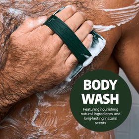 Dr. Squatch Pine Tar Body Wash closeup lather ready