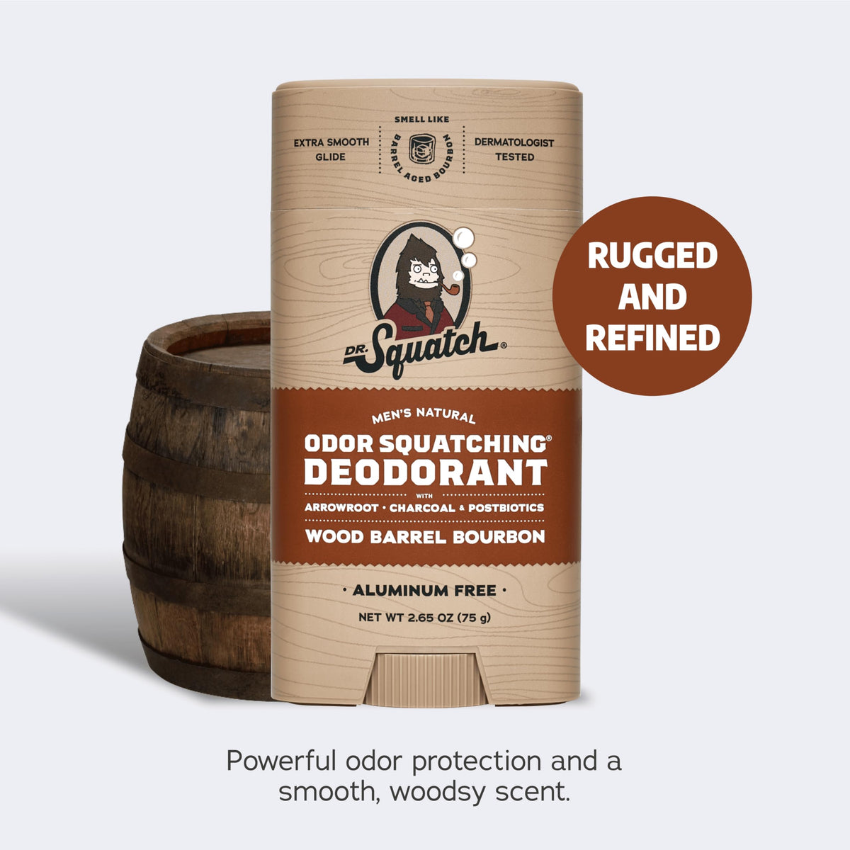Dr. Squatch Pine Tar deodorant stick for long-lasting odor control