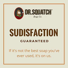 Dr. Squatch Pine Tar Soap woodsy scent and rich lather ideal for showers.