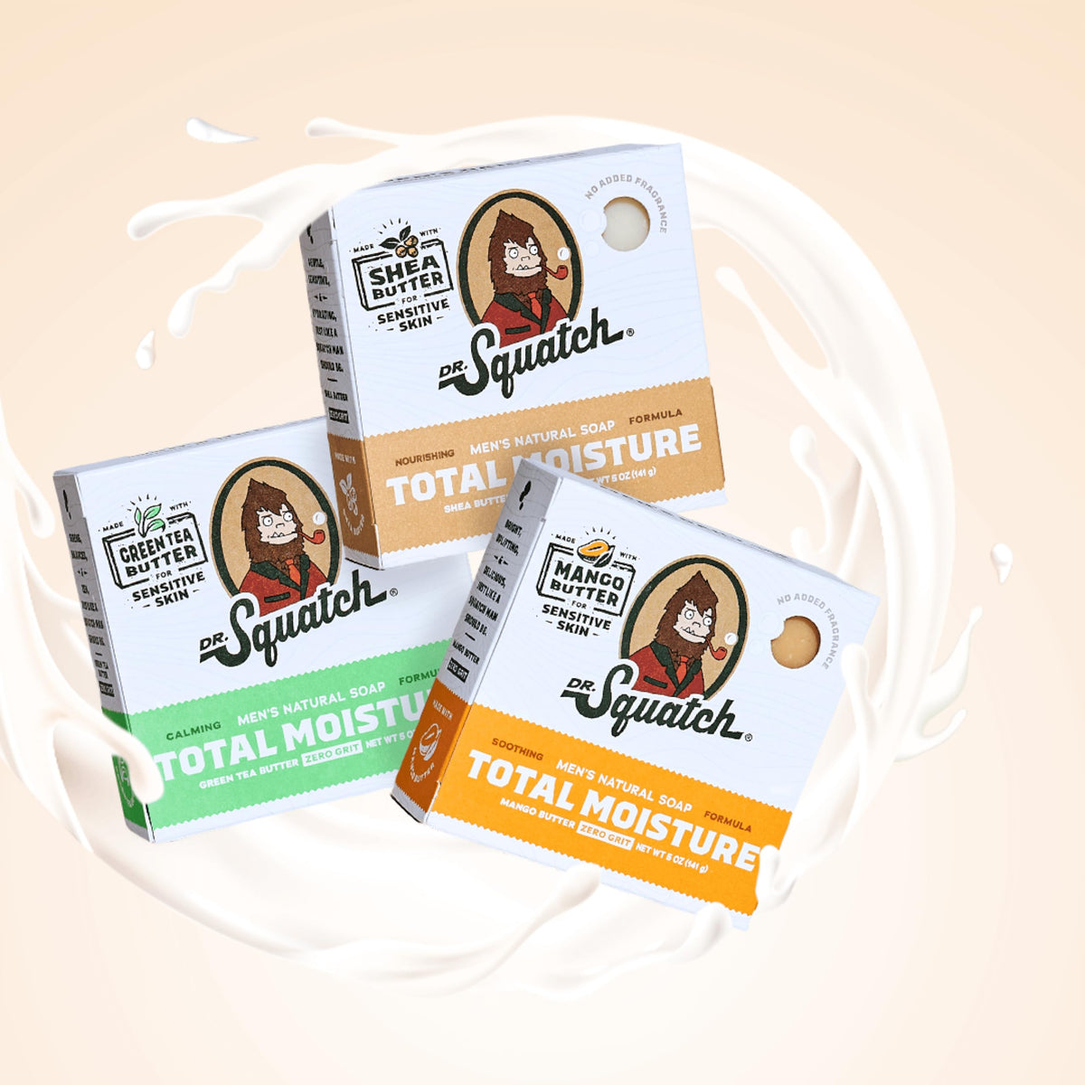 Dr. Squatch Total Moisture bar with mango butter smooths skin