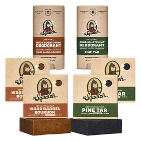 Dr. Squatch Wood Barrel Bourbon soap bar for daily natural cleansing