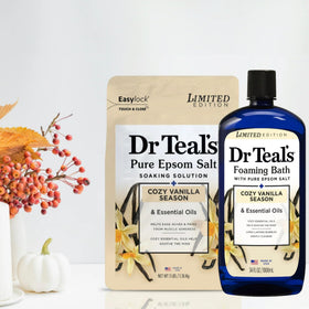 The Cozy Vanilla Season Duo Pack for a complete bath experience.