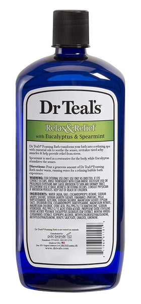 Dr Teal's Foaming Bath Gift Set showing two 34 oz bottles.