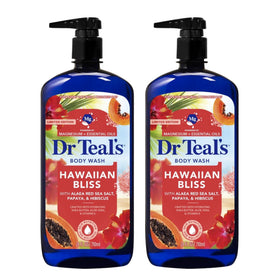 Dr Teal's Hawaiian Bliss body wash pump-front bottle for a spa-like shower