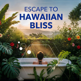 Dr Teal's Hawaiian Bliss papaya hibiscus fragrance note close-up
