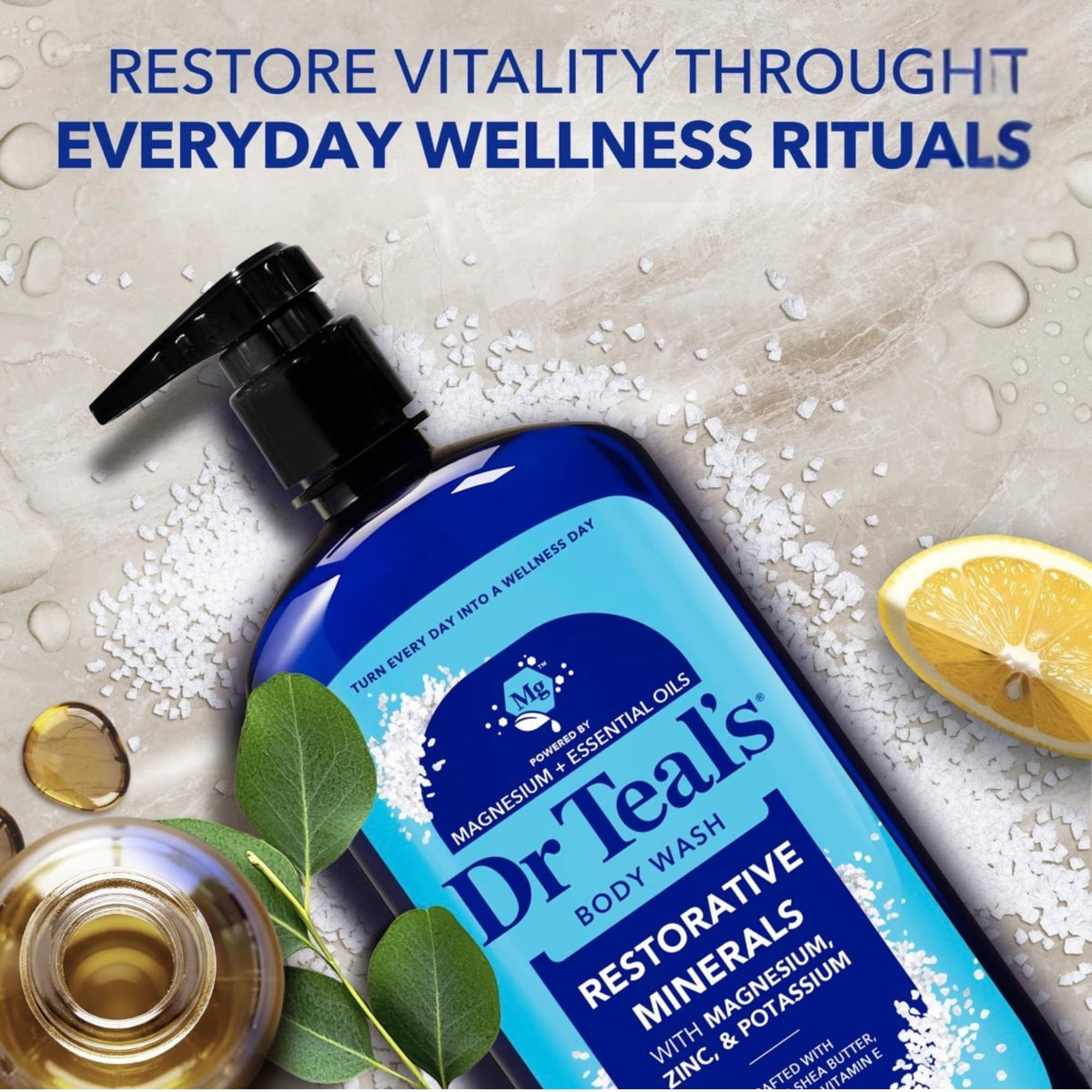 Dr Teal's Hydrating Shea Butter bottle for moisturized skin
