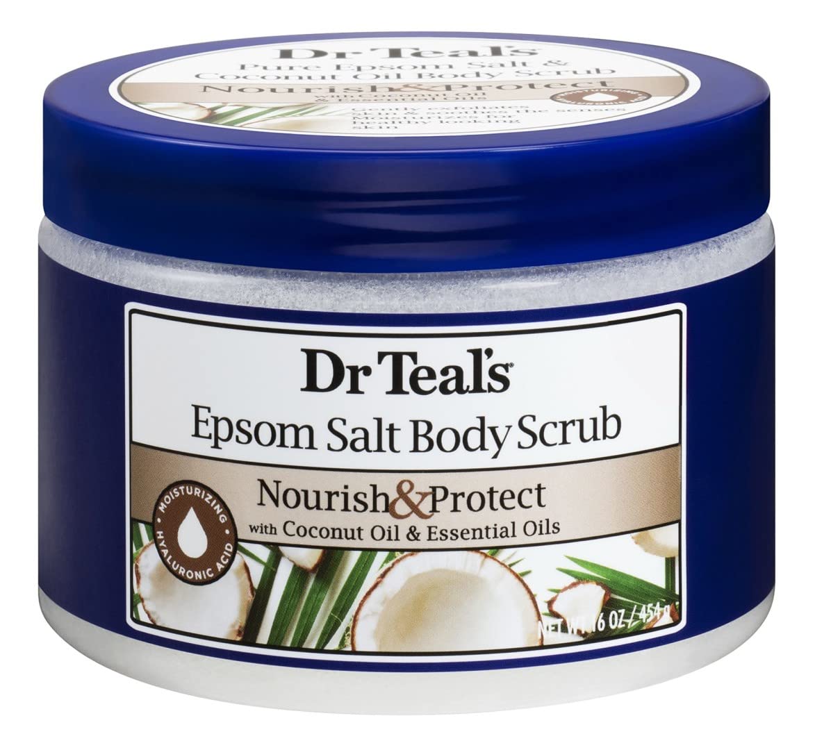 Dr Teal's Nourish & Protect packaging display ready for bath time routine.