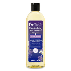 Dr Teal's Sleep Bath Oil bottle for a calming bedtime ritual promoting relaxation