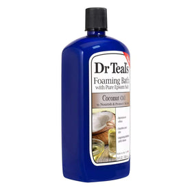 Luxurious foam from Dr Teal's foaming bath creates a spa-like home soak.