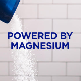 Dr Teal's Vanilla Comfort Epsom salt packaging closeup showcases soothing magnesium benefits.
