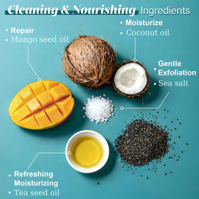 Dr. Valendre scrub on back targets rough patches with gentle cleansing.