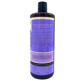 Dr. Woods Lavender Castile Soap pour showing easy dispensing and rich lather.